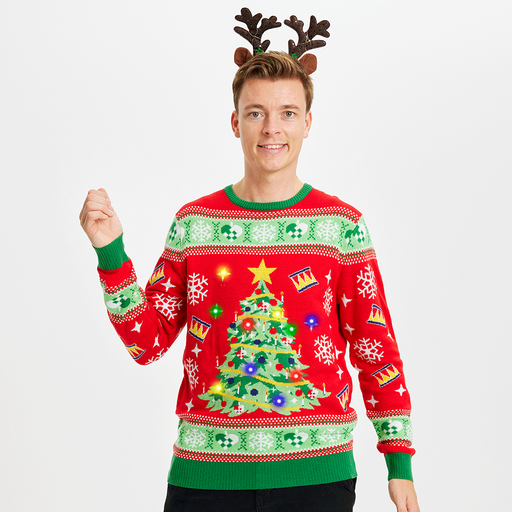 pull de noel sapin clignotant gif 2